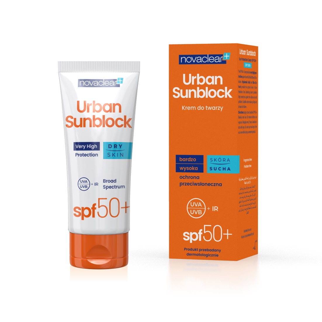 NovaClear Urban Sunblock Cremă protectoare pentru pielea uscată SPF50