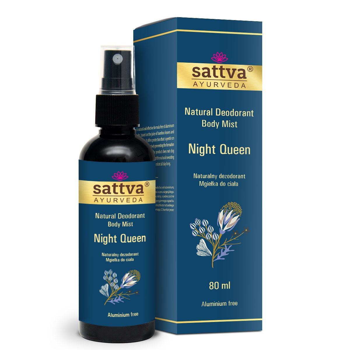 Sattva Antiperspirant Mist Deodorant Night Queen 80ml