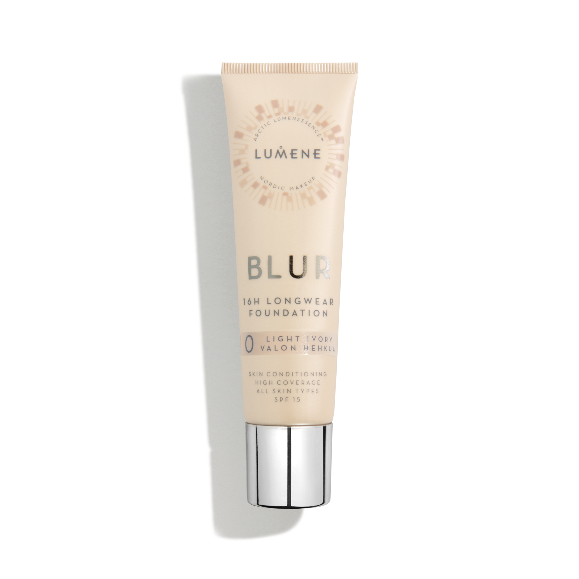 LUMENE Podkład Wygładzający SPF 15 BLUR 0 Light Ivory