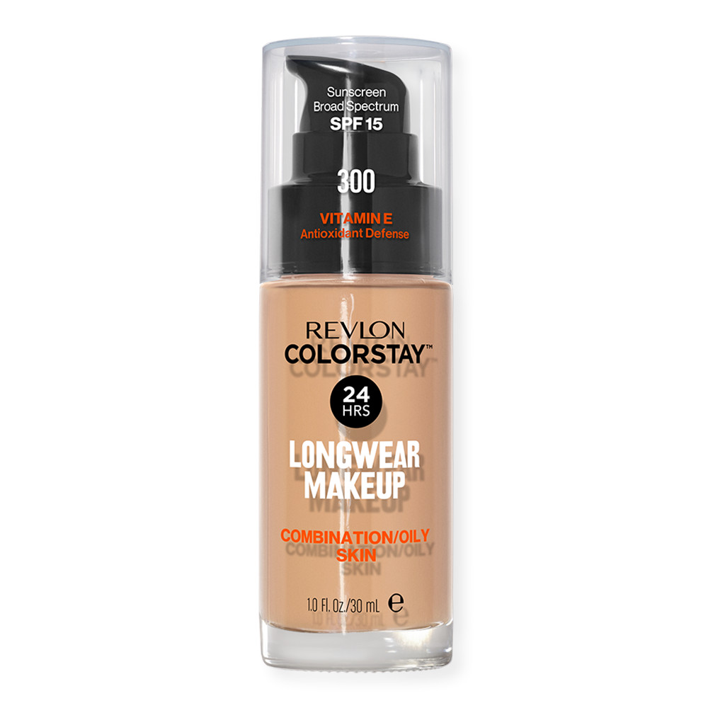 Revlon ColorStay Foundation for Oily and Combination Skin 300 Golden Beige cu pompiță