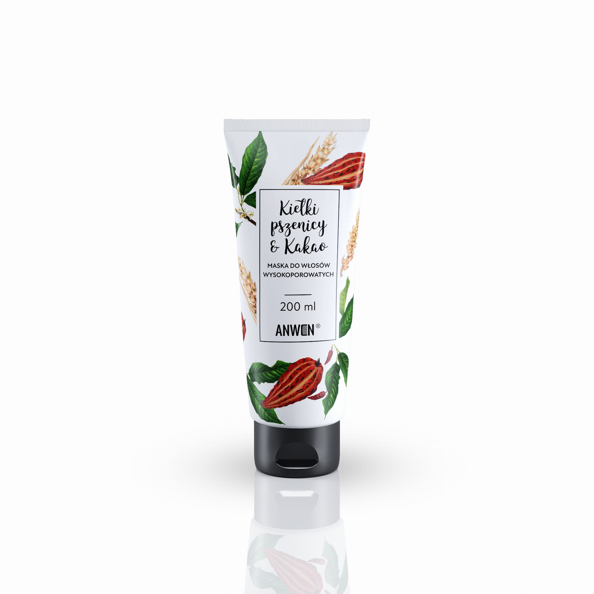 Anwen Mască de păr cu germeni de grâu și cacao cu perforații înalte 200ml