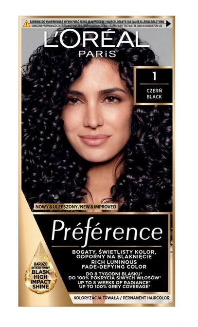 Loreal Preference Hair Colour 1 Negru