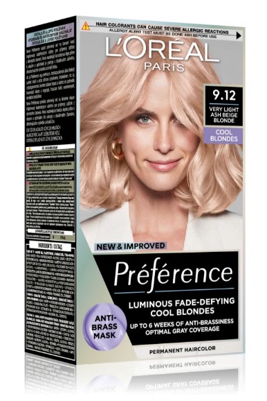 Loreal Preference Culoarea părului Blonde rece 9.12