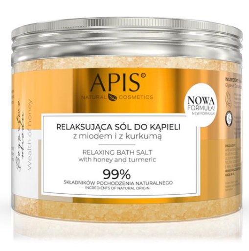 APIS Sare de baie relaxantă cu miere și turmeric 650g