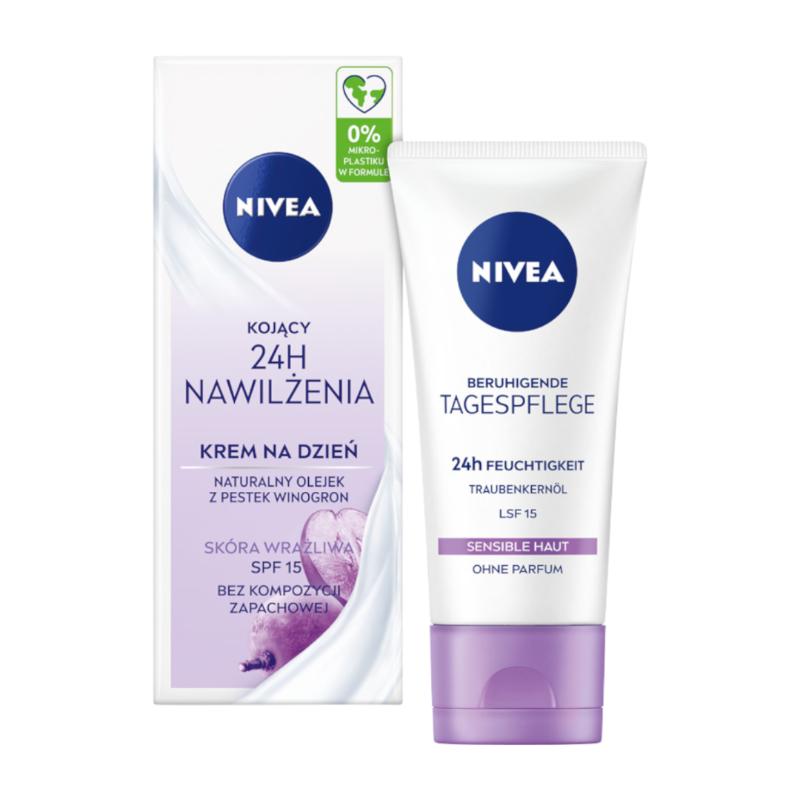 NIVEA 24H Hydrating Soothing Day Cream SPF15 50ml