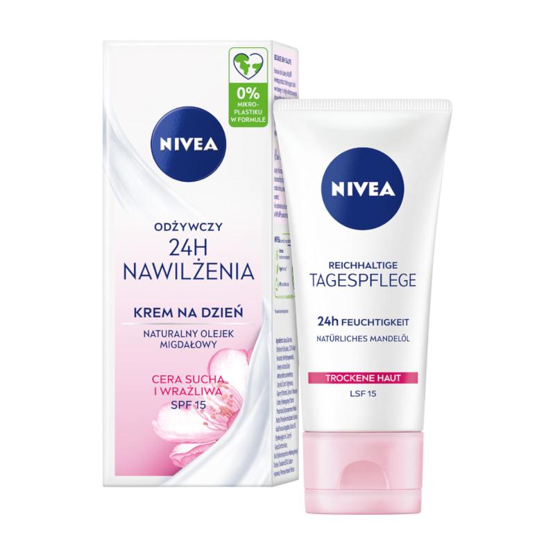 NIVEA 24H Hydrating Nourishing Day Cream SPF15 50ml