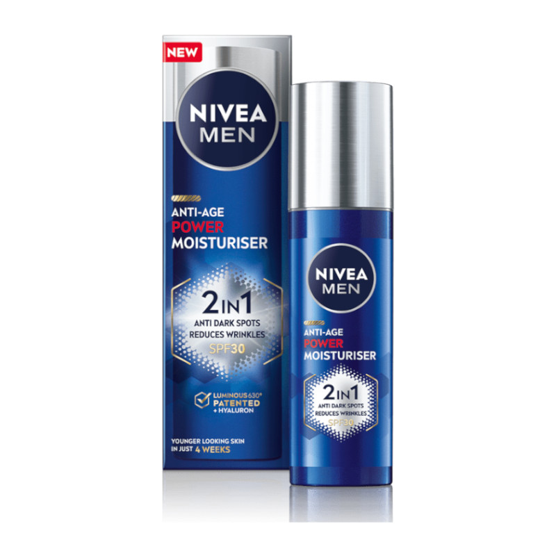 NIVEA MEN Anti-Age Power Moisturiser 2 în 1 Cremă de față SPF30 50ml