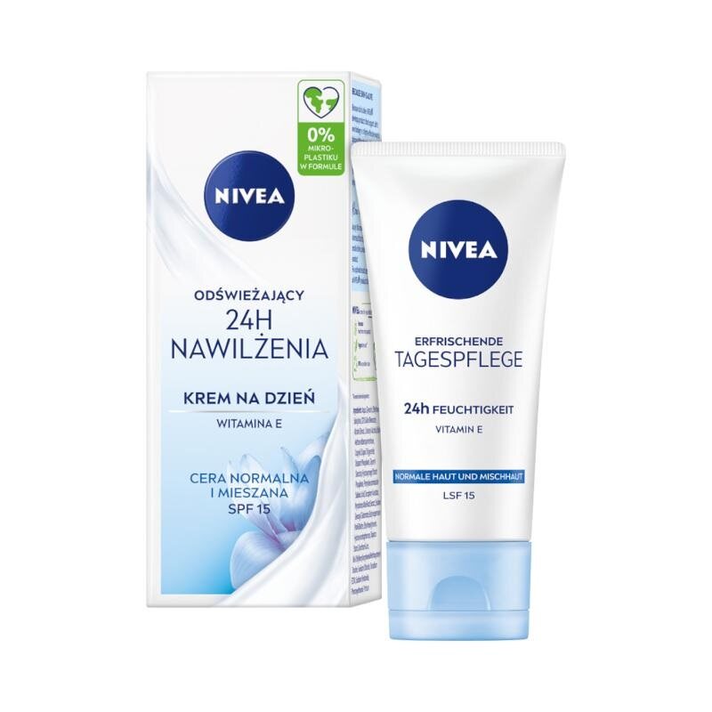 NIVEA 24H Hydrating Refreshing Day Cream SPF15 50 ml