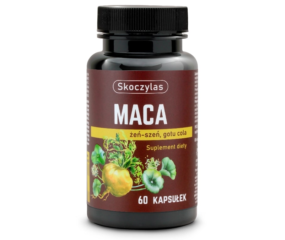 Skoczylas Maca Maca Ginseng Gotu Cola Supliment alimentar 60 Capsule