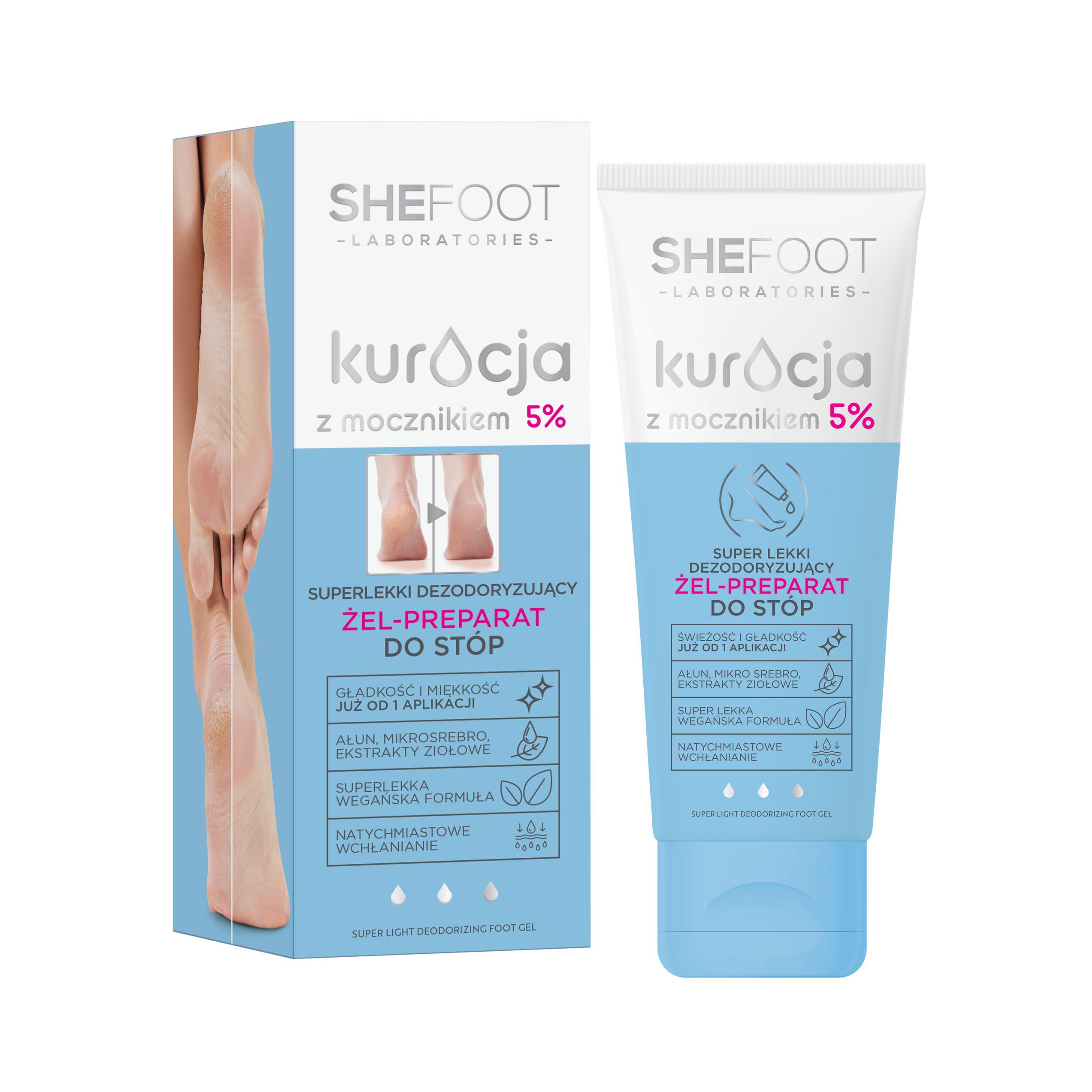 SHEFOOT Tratament cu Uree 5% Gel pentru picioare 75ml