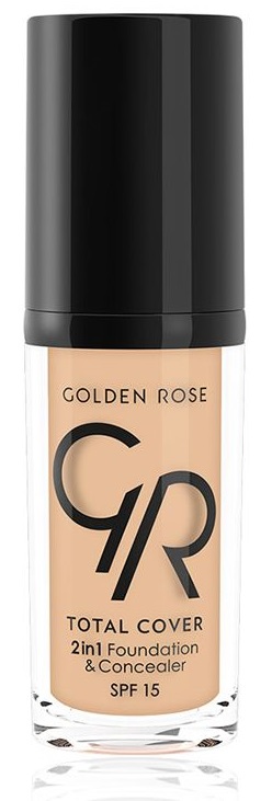 Golden Rose Total Cover 2 in 1 SPF15 Kryjący Podkład 02 Ivory