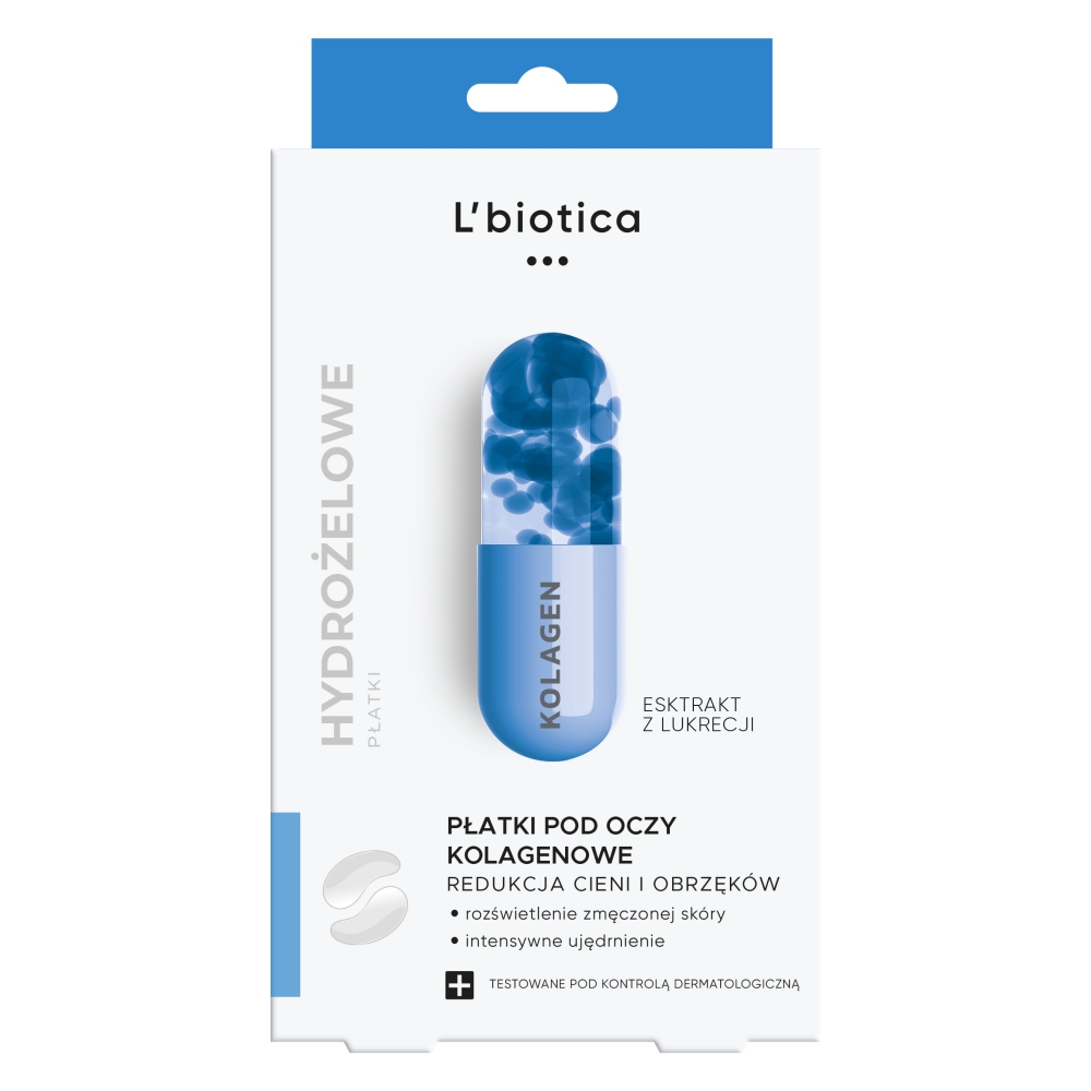 Lbiotica Colage Colage Eye Patches Reducerea cearcănelor și a cearcănelor 3x2 bucăți