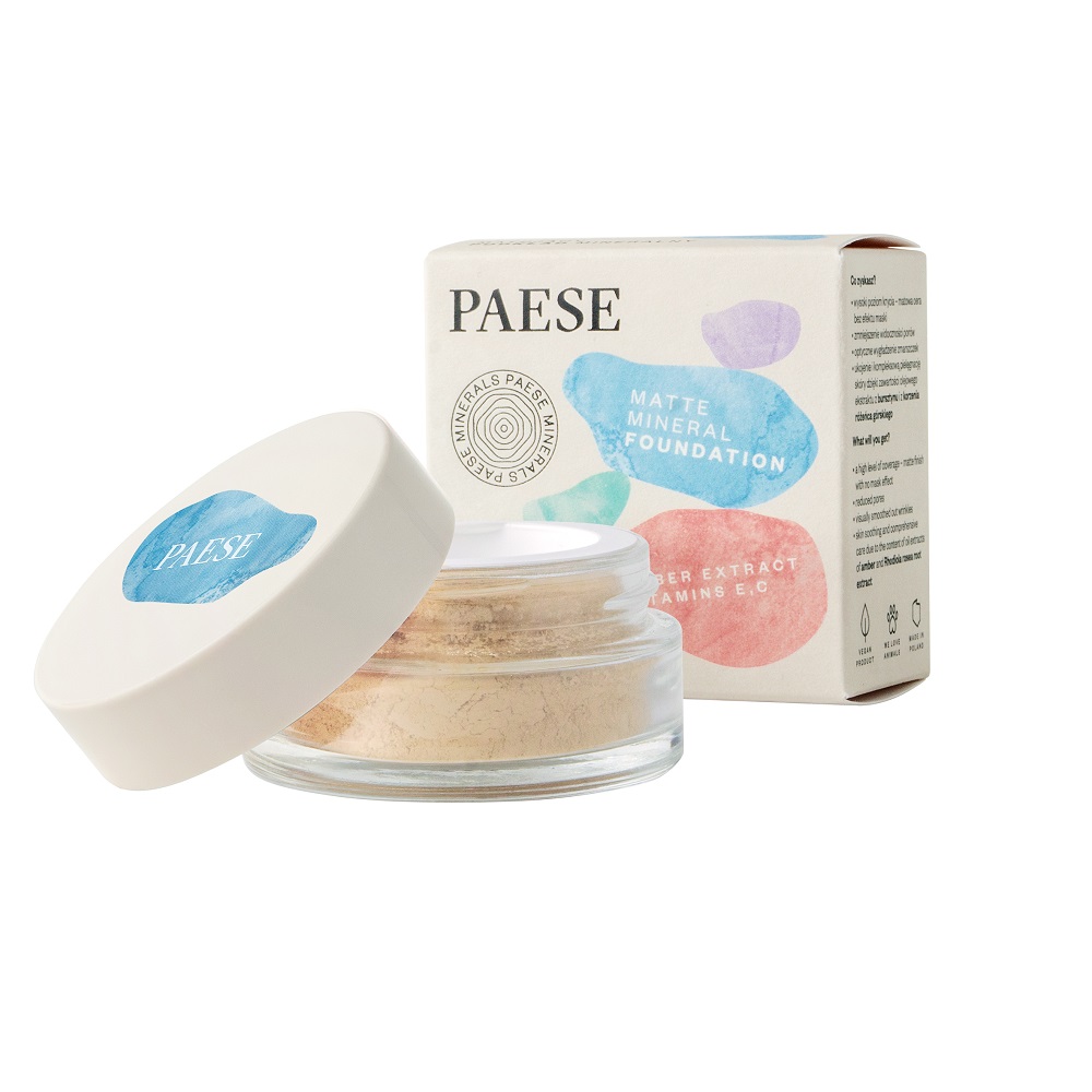 PAESE Minerals Fond de ten mineral matifiant 101W Bej