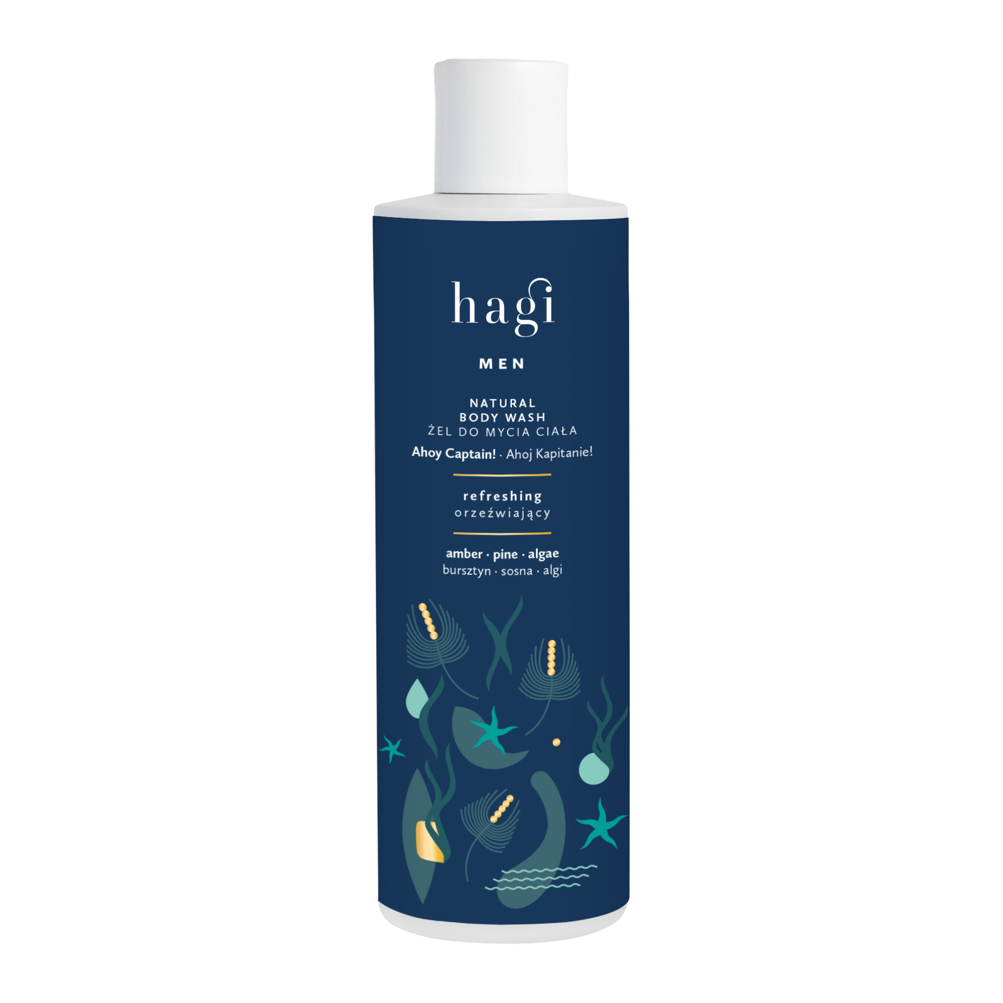 Hagi Natural Body Wash Gel pentru bărbați Ahoy Kapitan 300ml