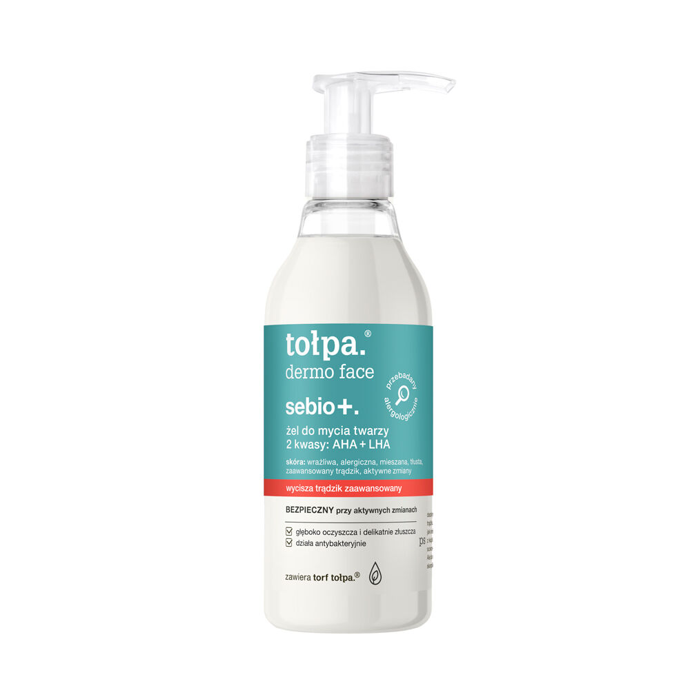 Tolpa Sebio+ Gel de spălare facială 2 AHA+LHA Acizi 195ml