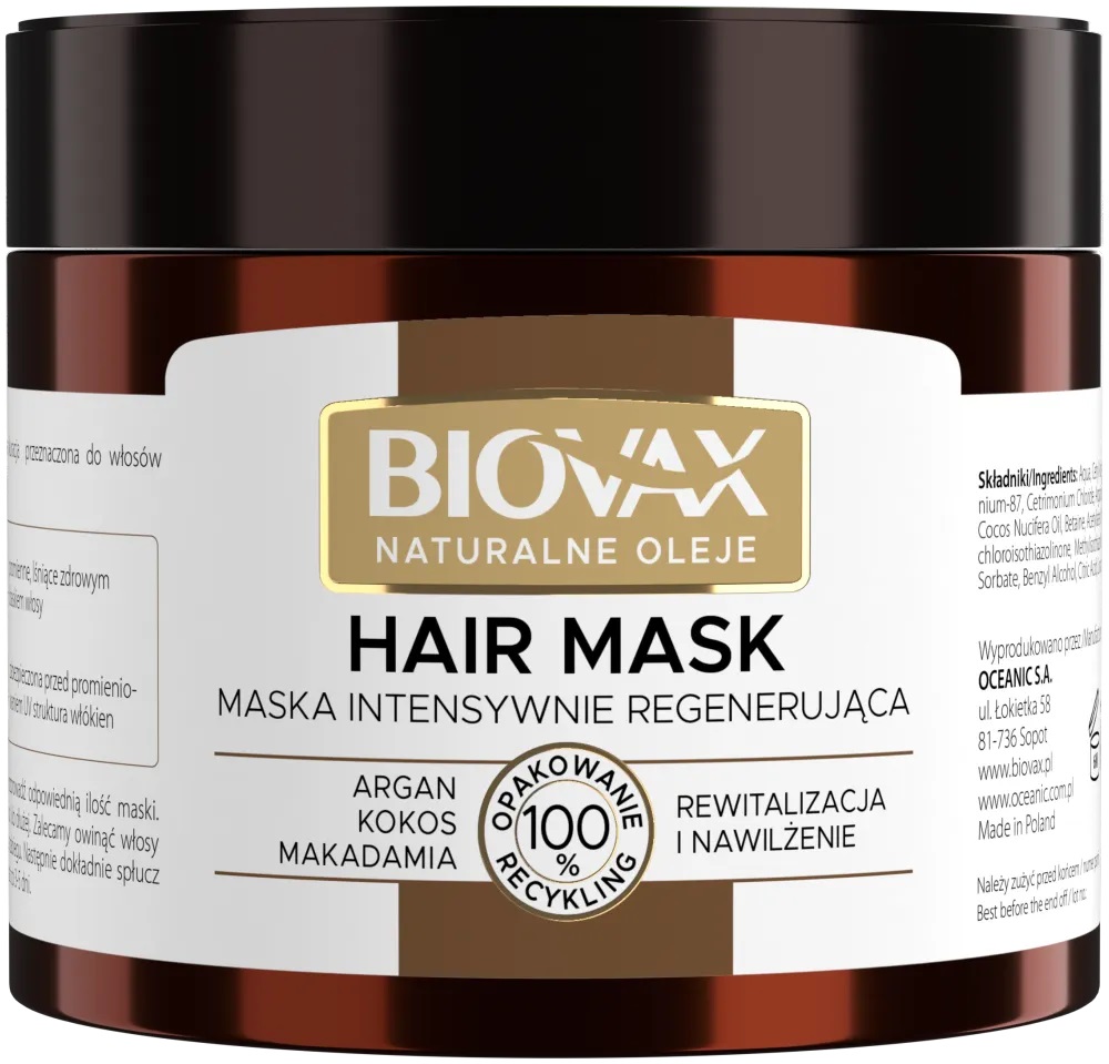 Biovax Natural Oils Intensive Regenerating Hair Mask 250ml