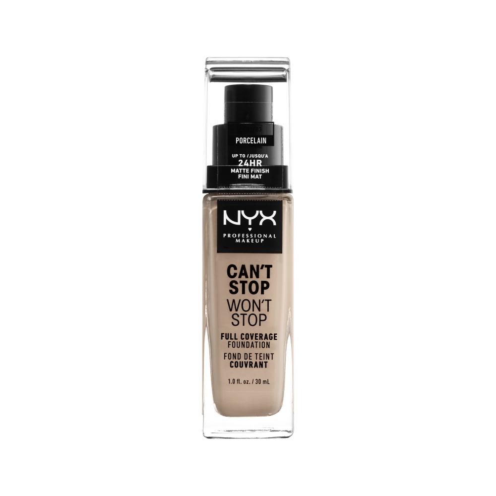 NYX Professional Makeup Cant Stop Wont Stop Fond de ten opac de lungă durată Porcelain