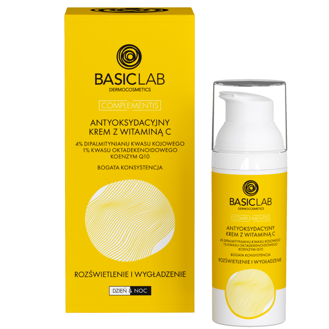 BasicLab Cremă de față bogată în vitamina C Antioxidant 50ml