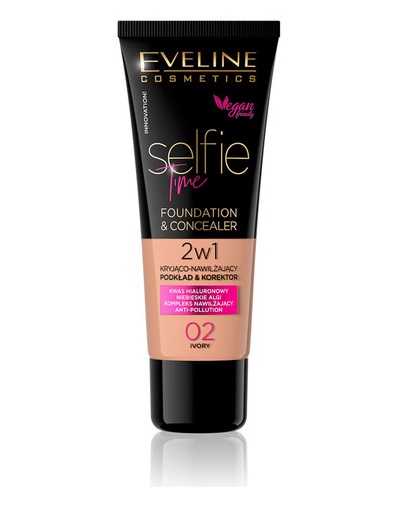 Eveline Selfie Time Opaque-Moisturising Foundation 02 Ivory