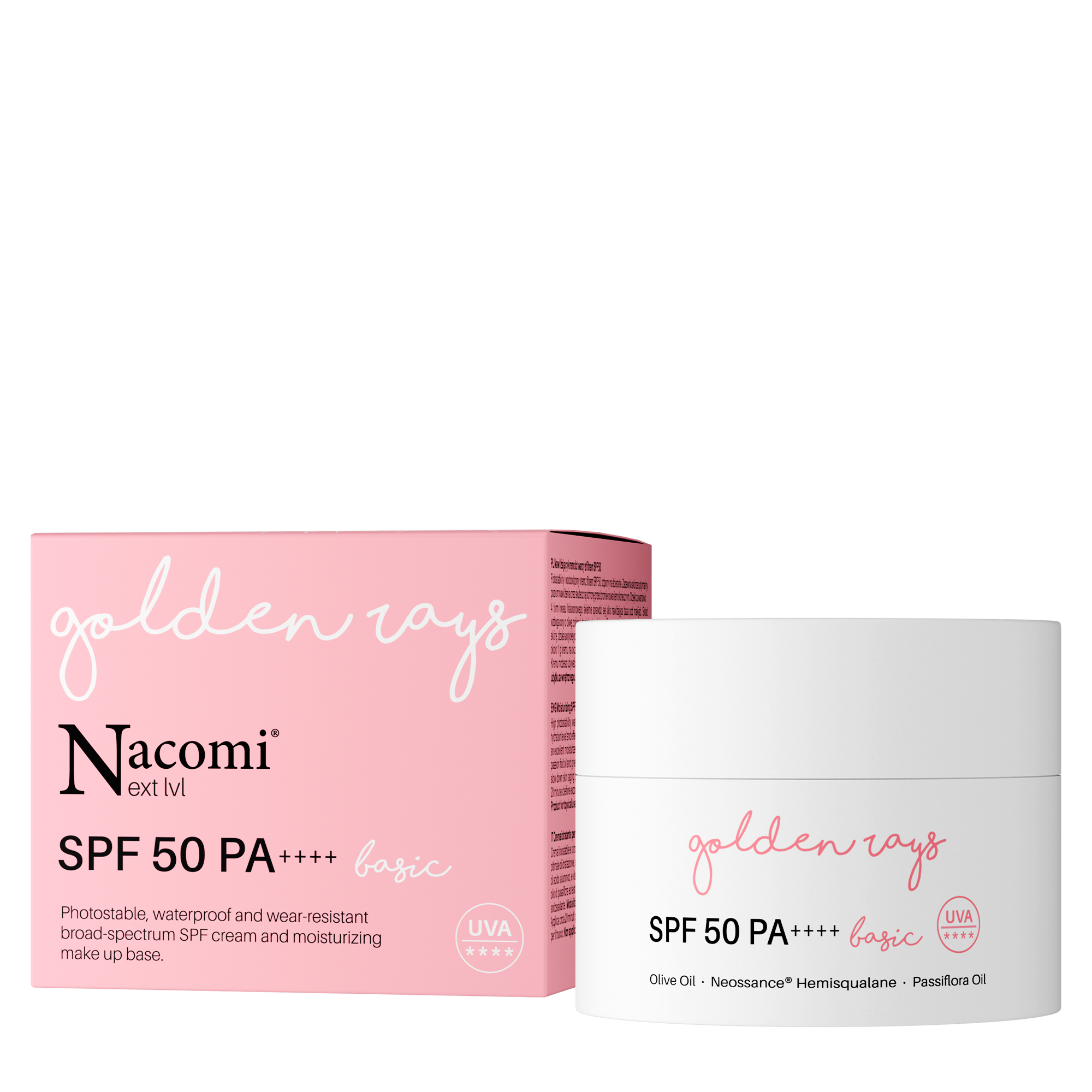 Nacomi Next Lvl Cremă de față SPF50 UV Basic 50ml