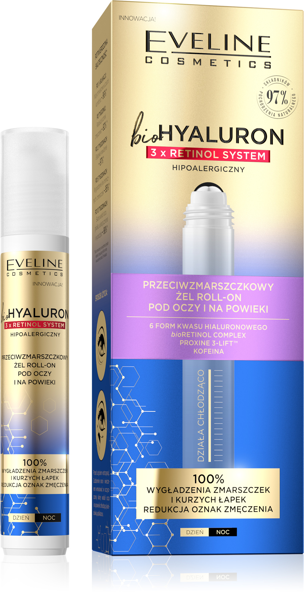 Eveline BioHyaluron Anti-Wrinkle Eye Roll-On Gel 15ml