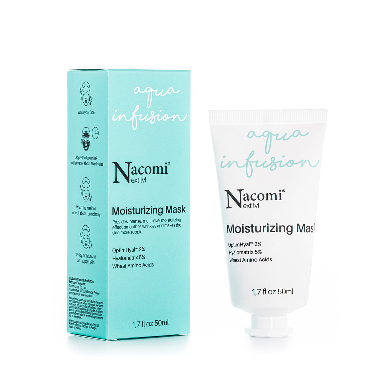 Nacomi Next Lvl Mască hidratantă cu acid hialuronic 50ml