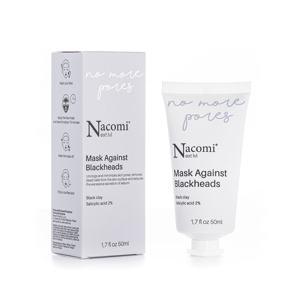 Nacomi Next Lvl Mască anti imperfecțiuni cu cărbune activat 50ml