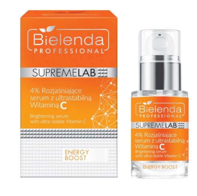 Bielenda Professional SupremeLAB SupremeLAB Energy Boost Serum iluminator cu vitamina C ultrastabilă 15ml
