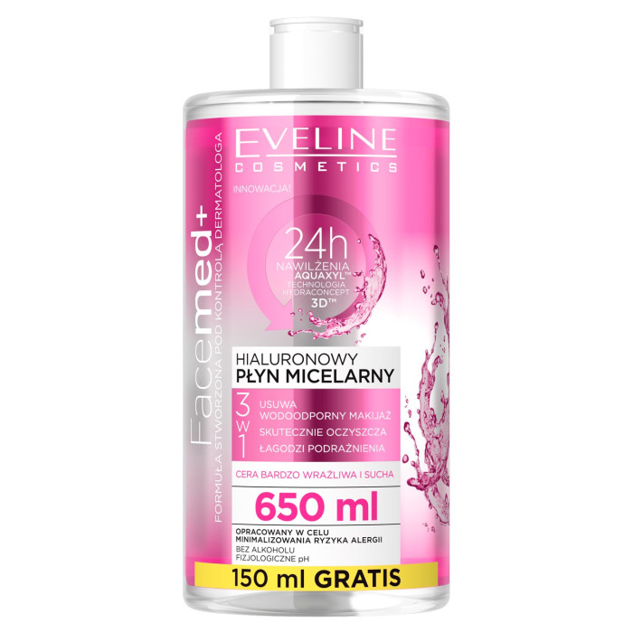 Eveline Facemed+ Hyaluronic Micellar Liquid 650ml