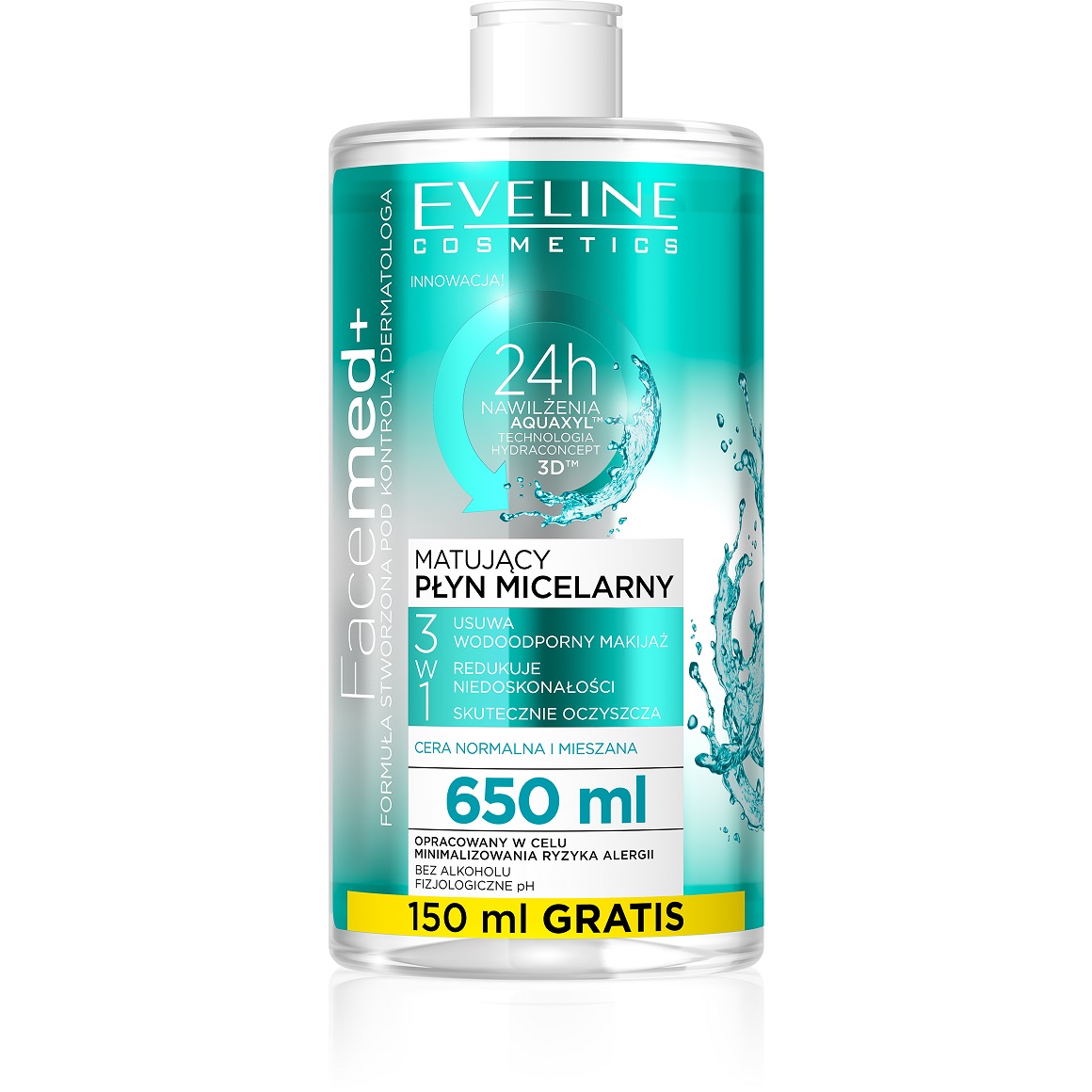 Eveline Facemed+ Loțiune micelară matifiantă 3în1 650ml