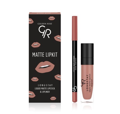 Golden Rose Matte Lipkit Pledge nude cald