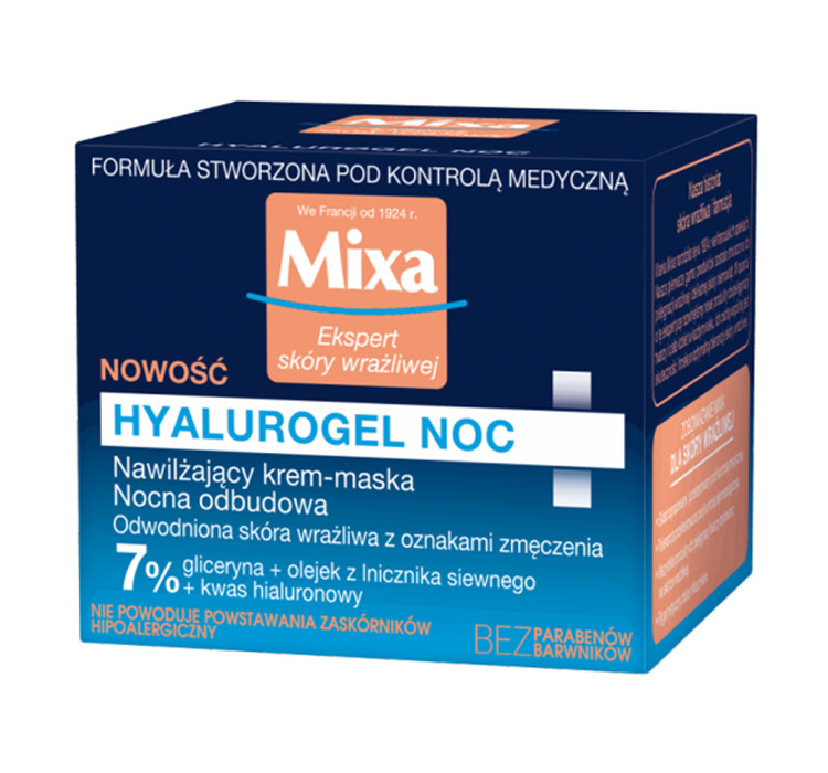 Mixa Hyalurogel Cremă de noapte hidratantă - mască 50ml