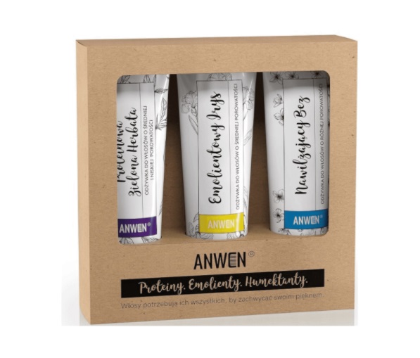 Set de balsam pentru păr cu porozitate medie Anwen
