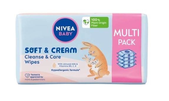 NIVEA Baby Soft Cream Șervețele pentru copii Multi Pack 4x57pcs