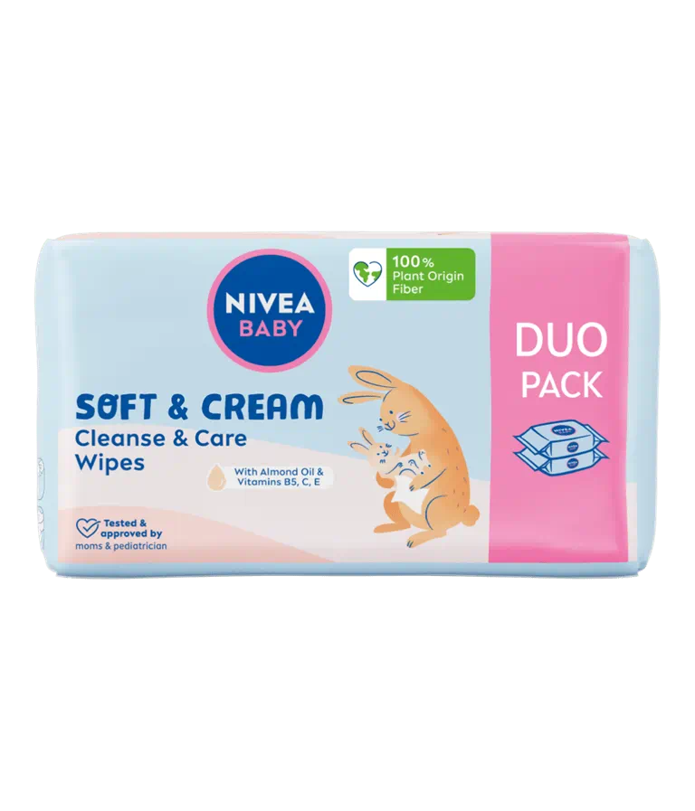 Șervețele NIVEA Baby Soft Cream Duo Pack 2x57buc