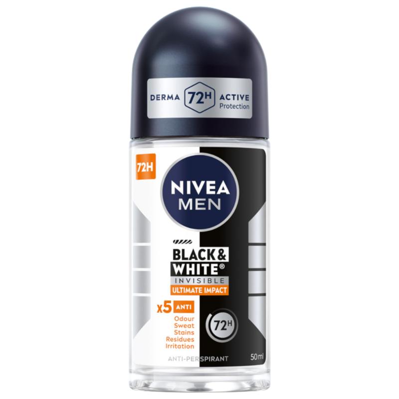 NIVEA Black & White Ultimate Impact Antiperspirant roll-on 50ml