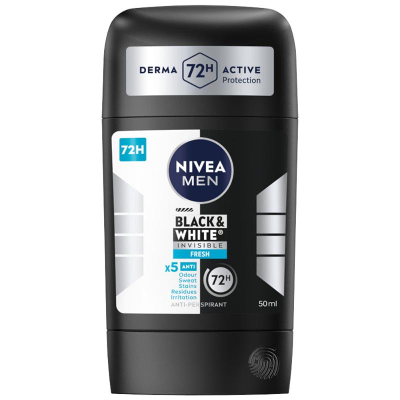 NIVEA MEN Black & White Fresh Antiperspirant Stick 50ml