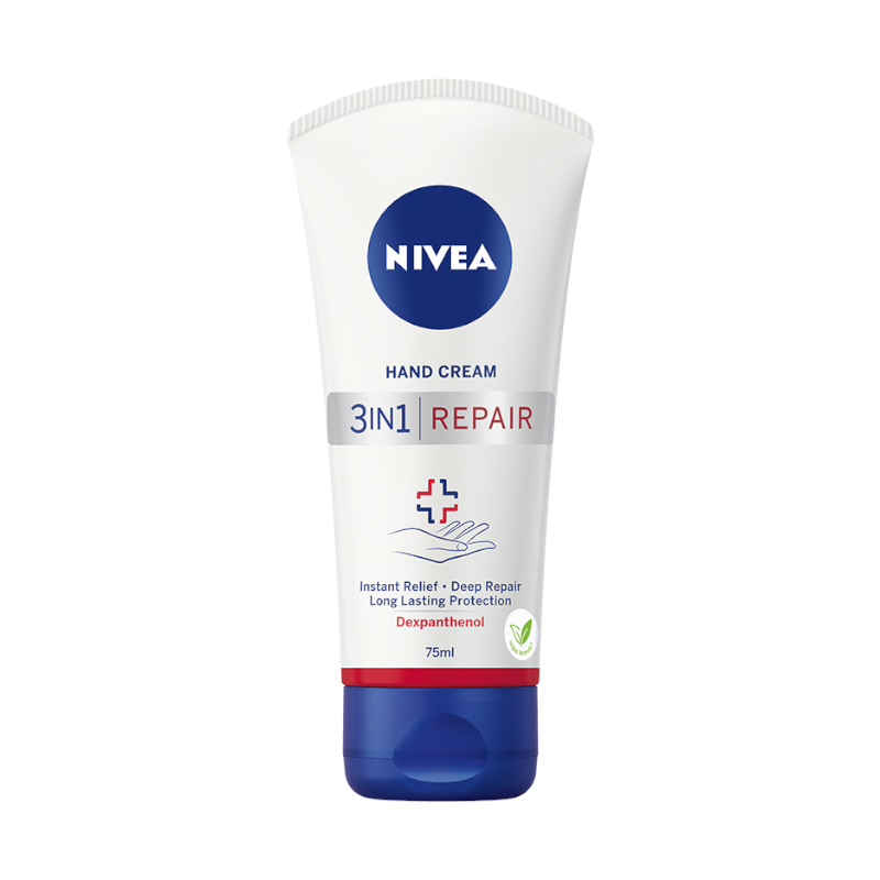 NIVEA Cremă de mâini regeneratoare 3în1 Repair Care 75ml