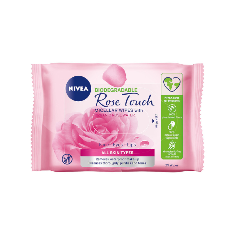 Șervețele micelare NIVEA Rose Touch 25 buc.