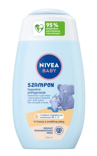 NIVEA Șampon pentru părul bebelușului Gentle Care 200ml