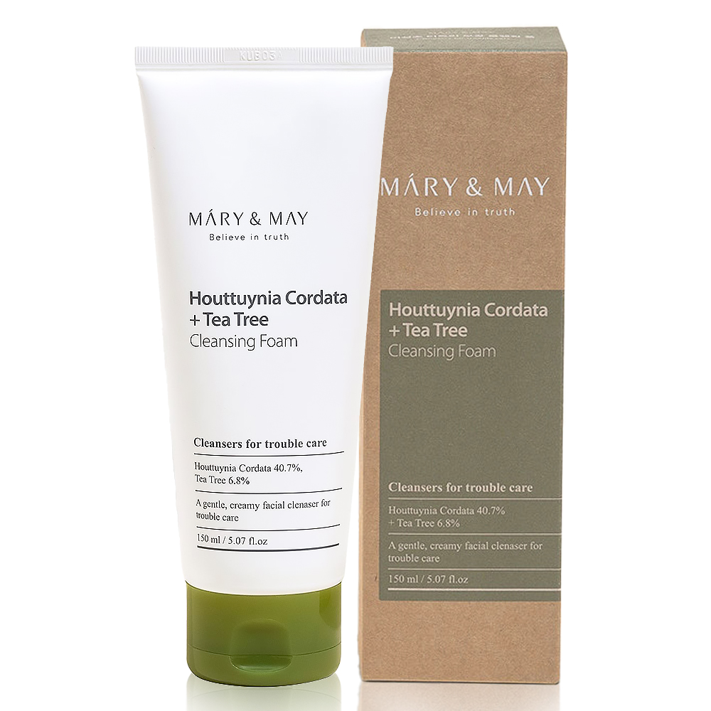 Mary & May Houttuynia Cordata Tea Tree Spumă de spălare facială purificatoare 150ml