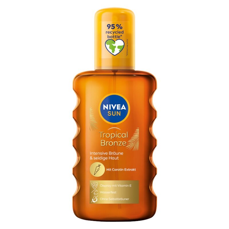 NIVEA Sun Tropical Bronze Spray cu protecție solară cu keratină SPF6 200ml