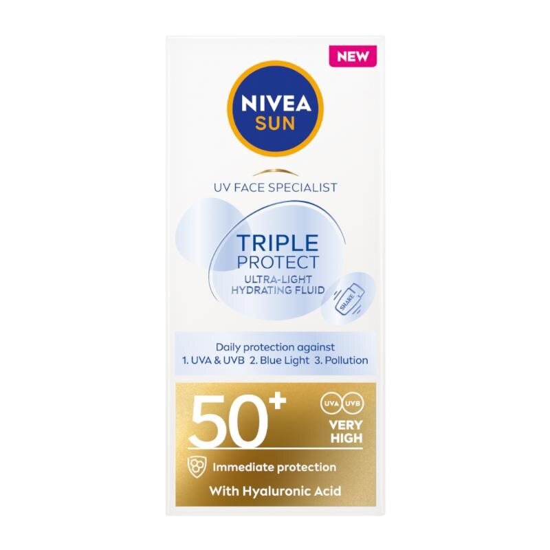 NIVEA Sun Triple Protect Cremă de față SPF50 40ml