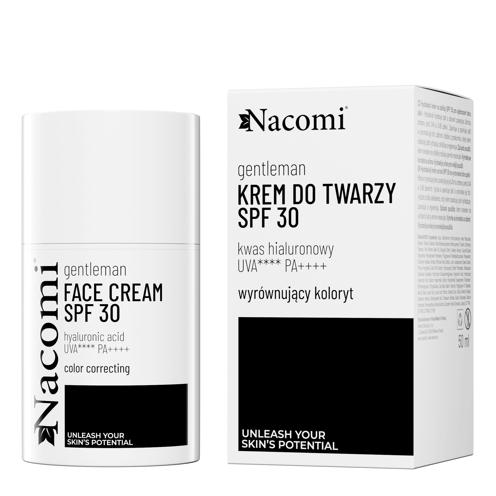 Nacomi Gentleman Moisturising Colour Balancing Face Cream SPF30+ 50ml