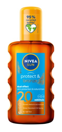 NIVEA Sun Protect Bronze Ulei spray activator al bronzului natural SPF20 200ml