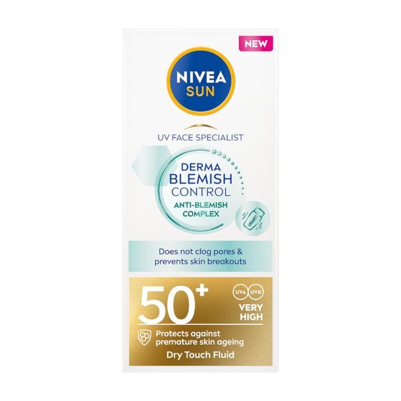 NIVEA Sun Derma Skin Clear Face Cream SPF50 40ml