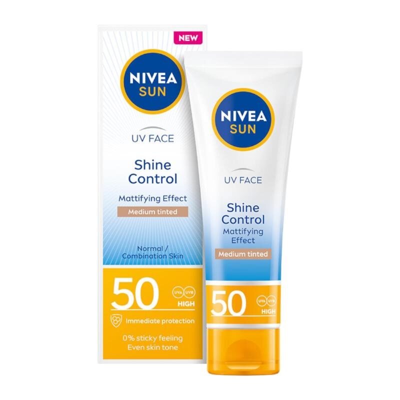 NIVEA Sun Shine Control Mattifying Face Colour Cream cu SPF50 50ml