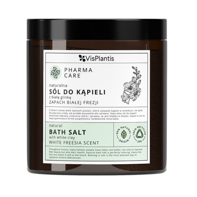 Vis Plantis Pharma Care Sare de baie naturală de argilă albă cu parfum de frezie albă 800g