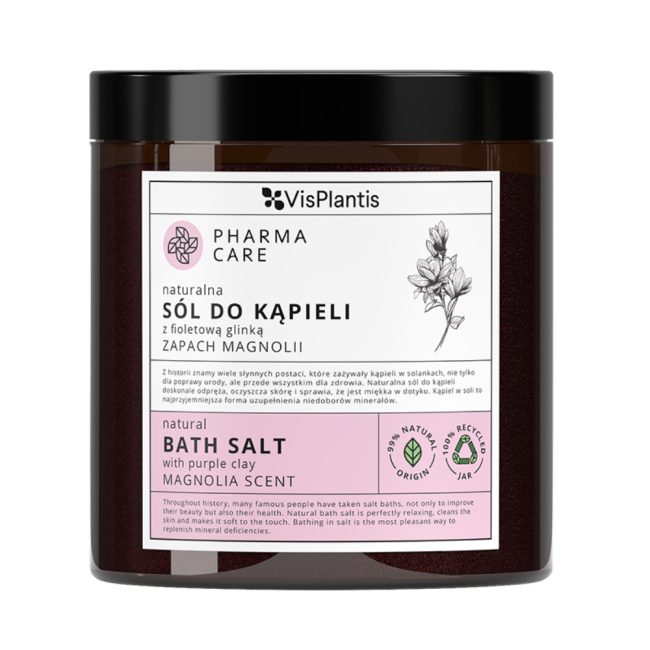 Vis Plantis Pharma Care Sare de baie naturală cu argilă violetă cu aromă de magnolie 800g