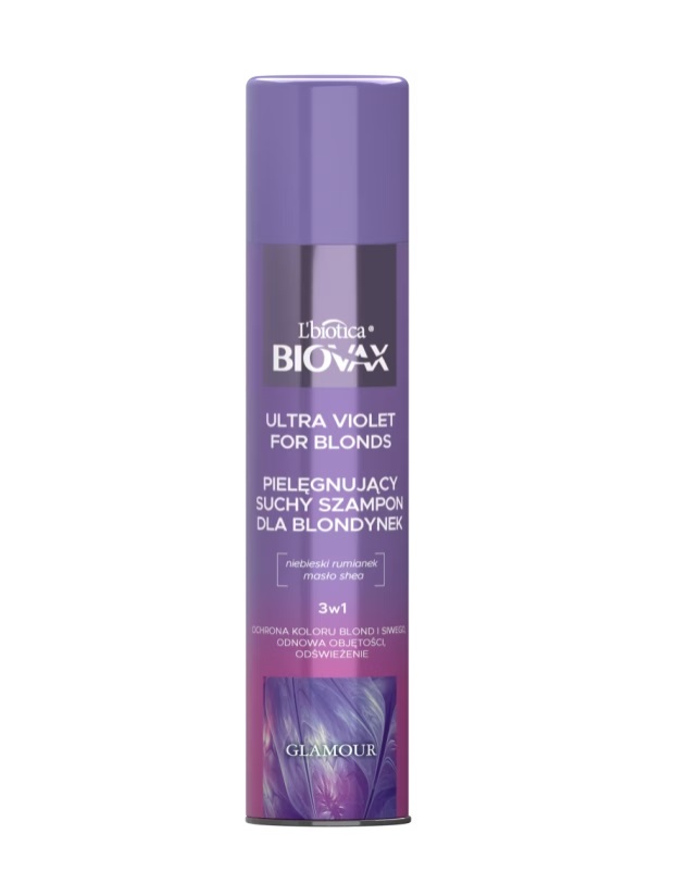 Șampon uscat Biovax Ultra Violet pentru blonde 3în1 200ml